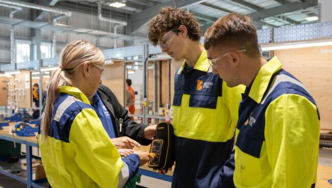 British Steel Engineering apprentices