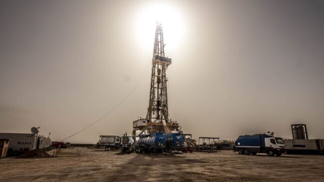 Oil Rig In Desert