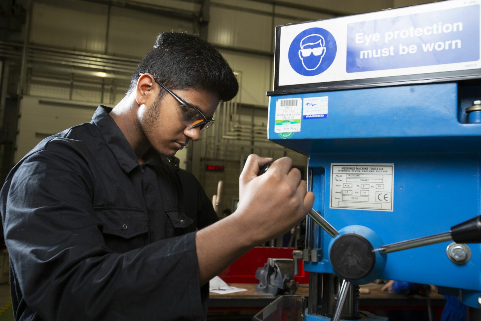 Engineering student working