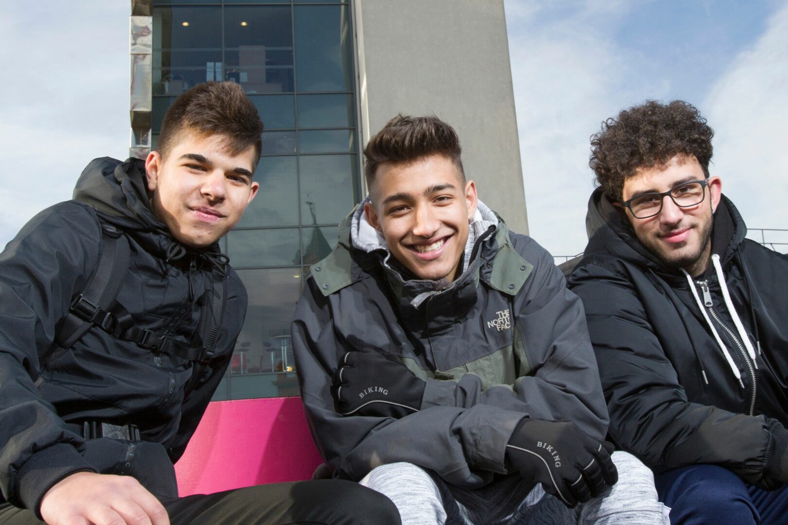 Students outside Middlesbrough College