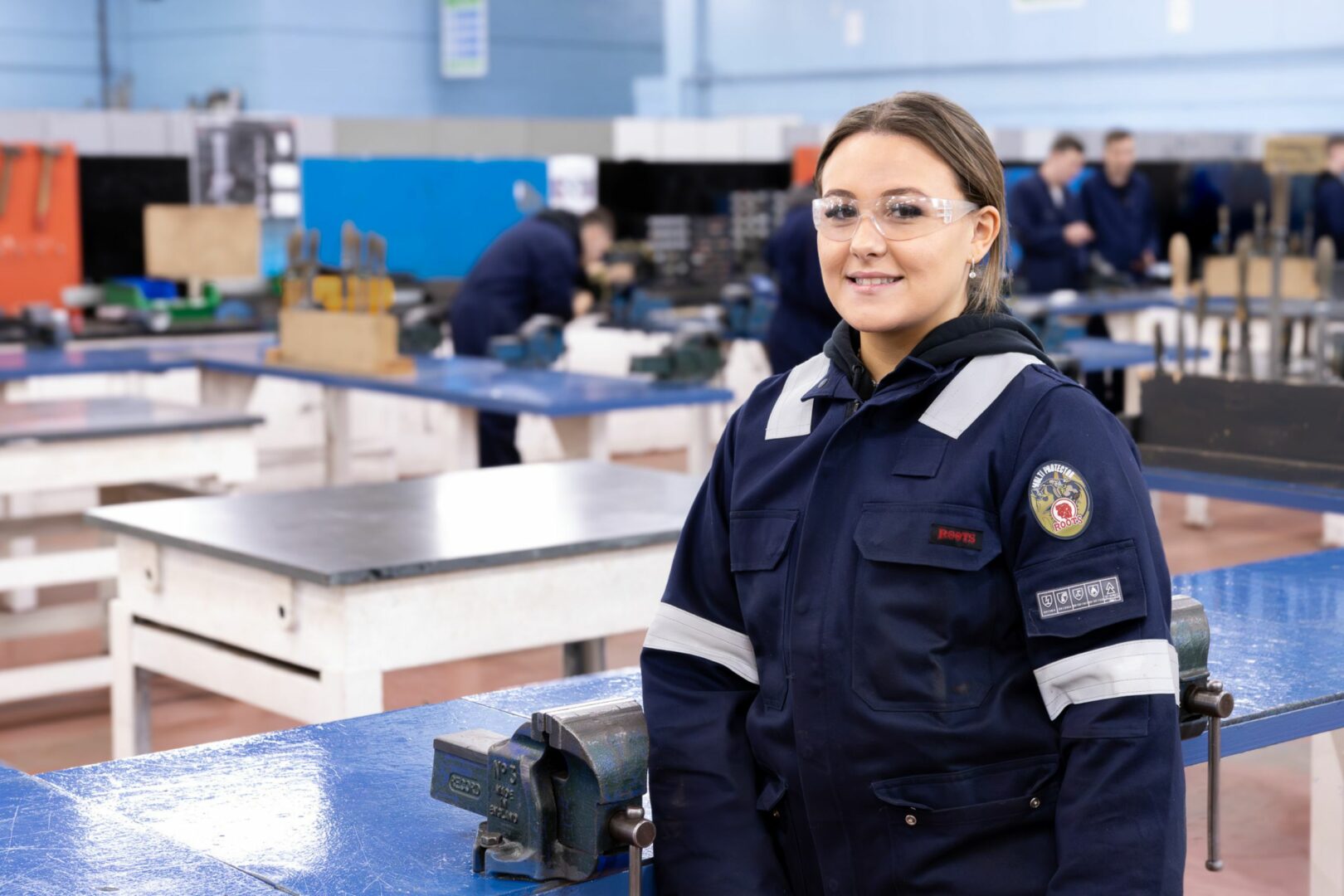 TTE student in workshop