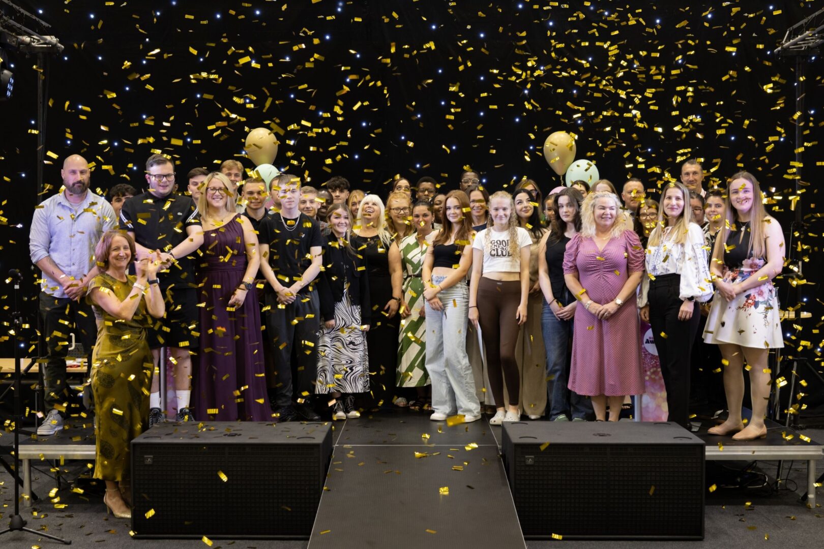 All Winners Celebrate On Stage