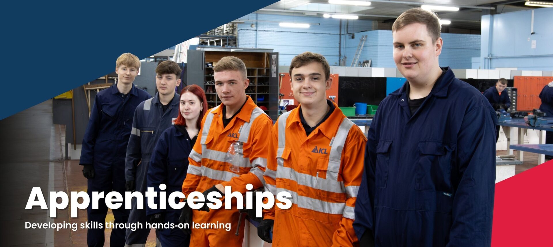 Apprenticeships - apprentices stand in workshop