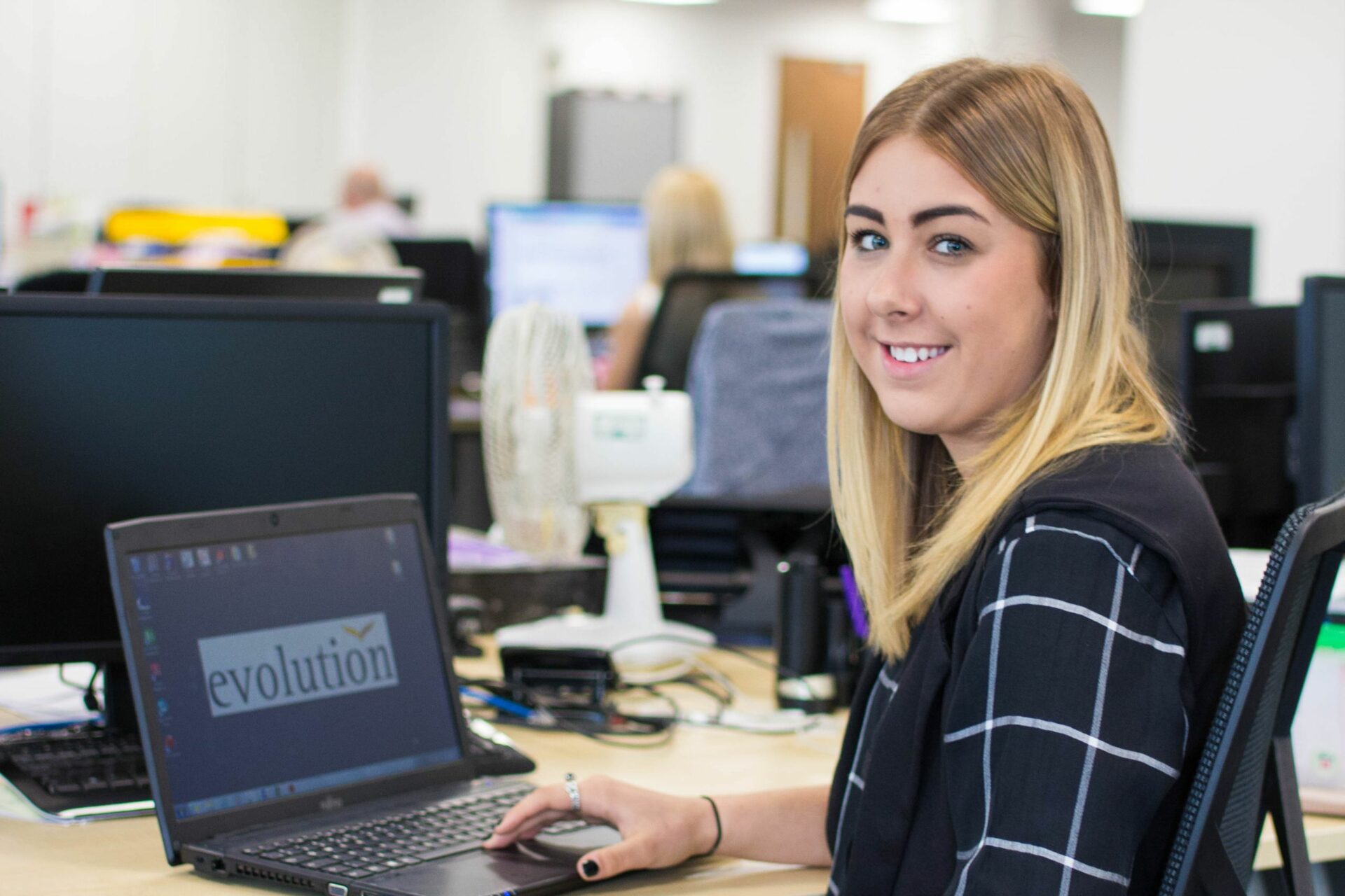 Evolution apprentice at desk