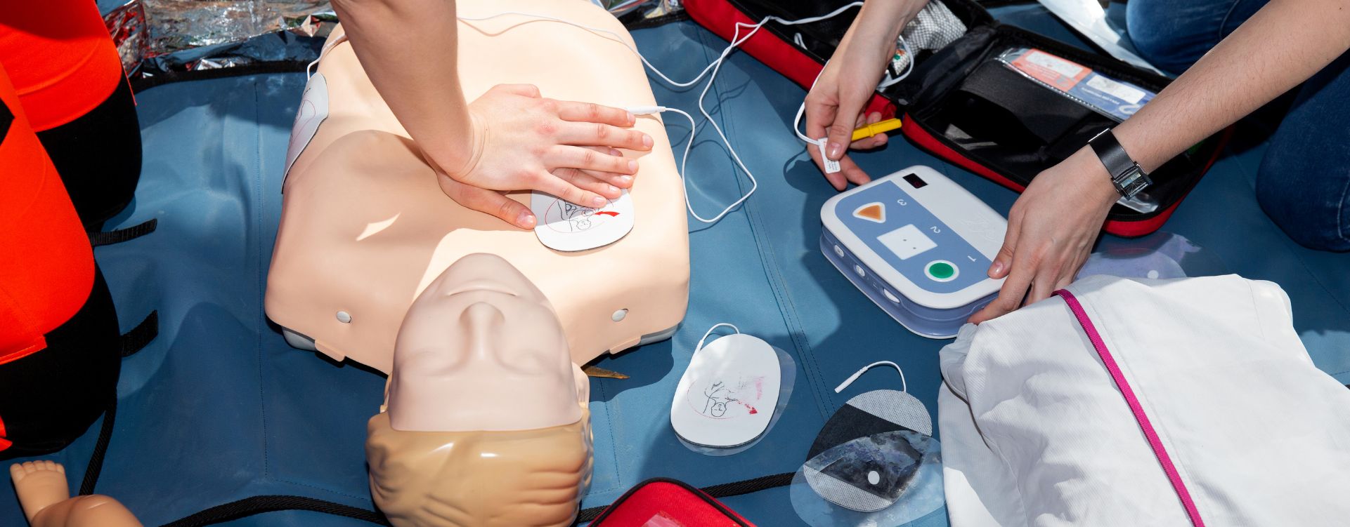 Hands practicing CPR