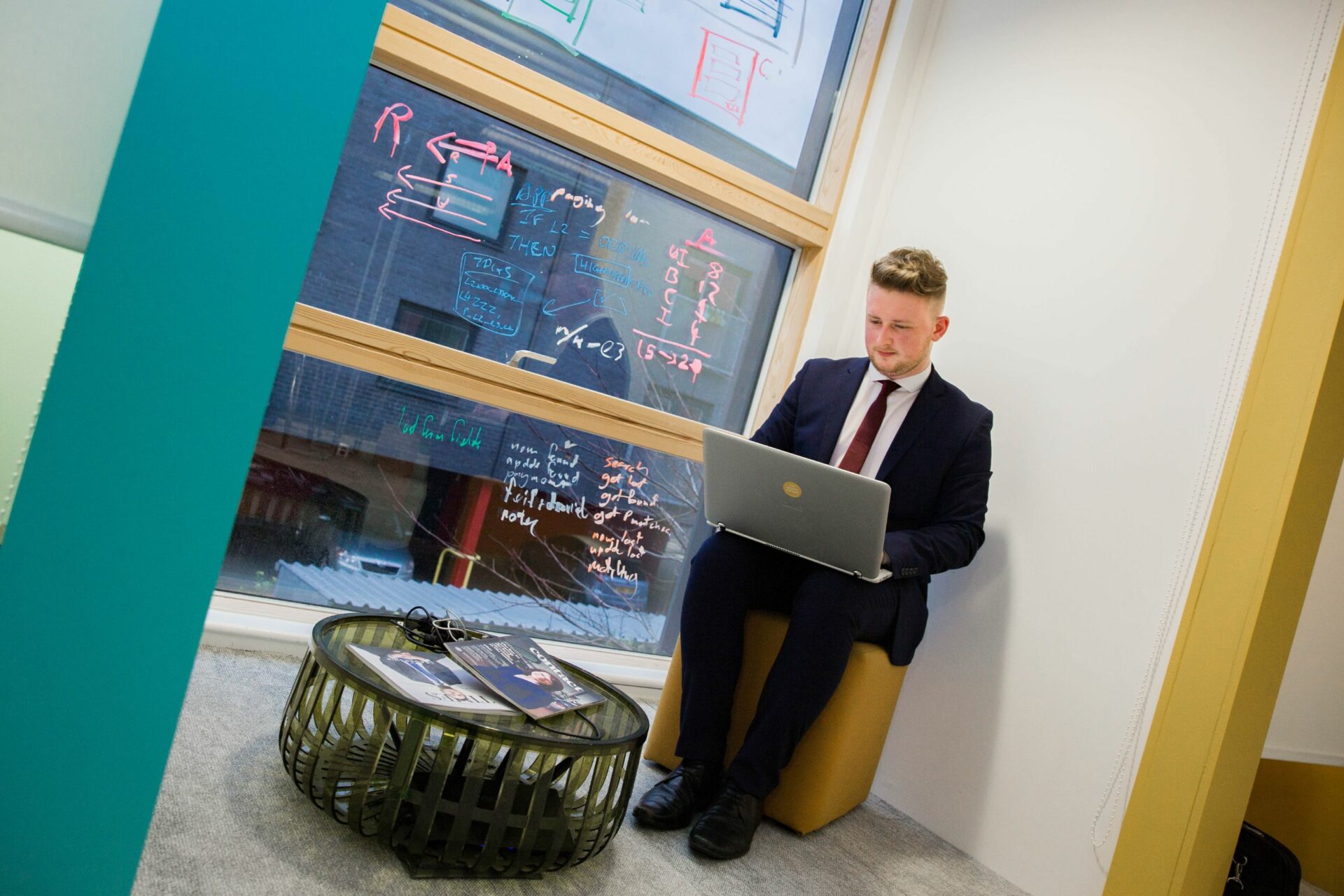 Apprentice on laptop