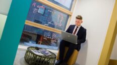 Apprentice on laptop